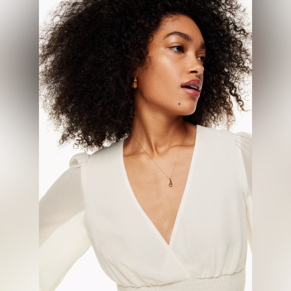 Aritzia Wistful Blouse Baby Blue